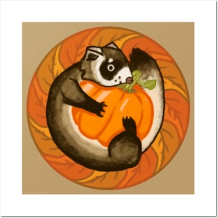 Black-Footed Ferret Pumpkin Posters and Art